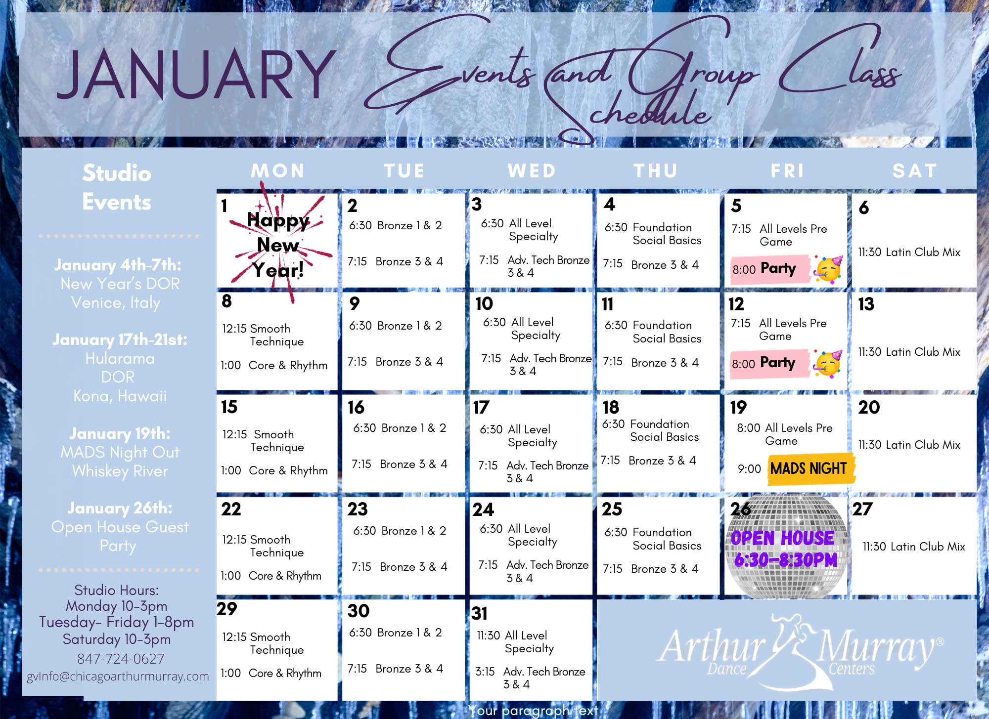 Event Calendar Arthur Murray Dance Studio in Glenview